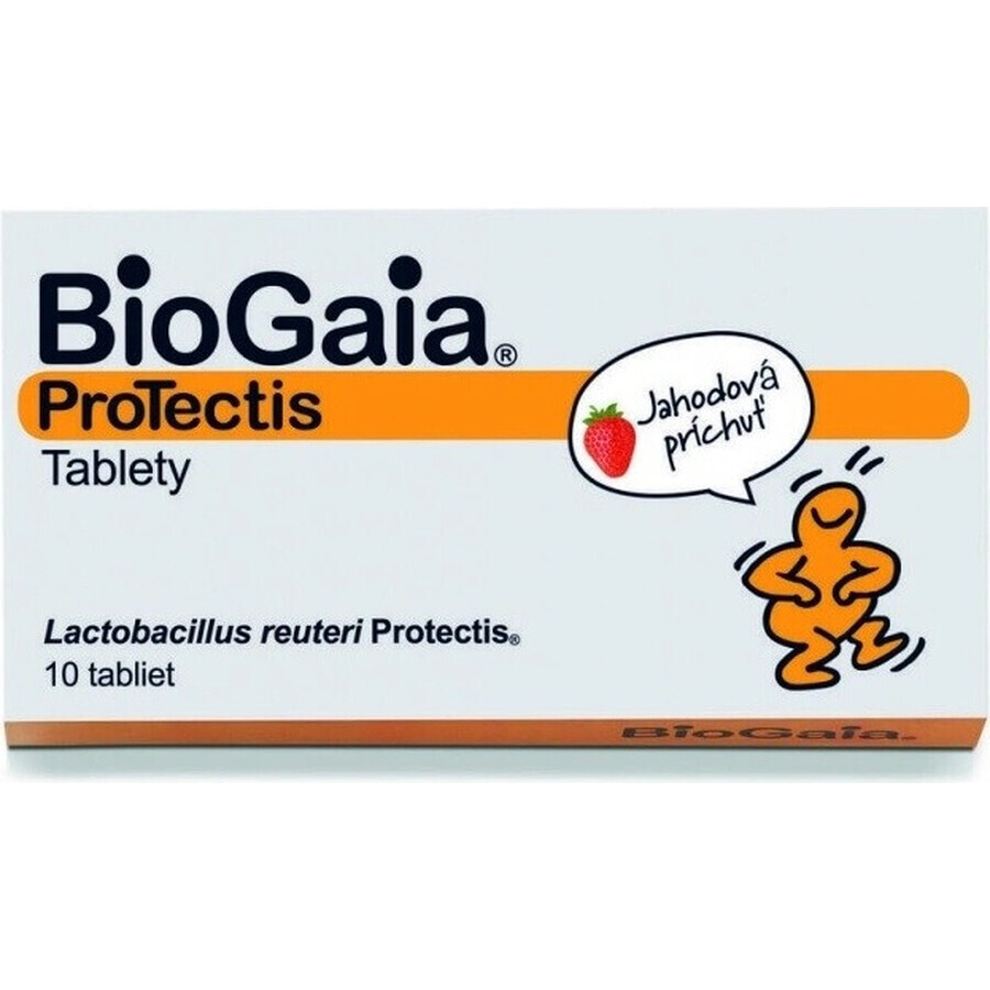 BioGaia ProTectis 1×10 pieces, chewable tablets - strawberry flavor
