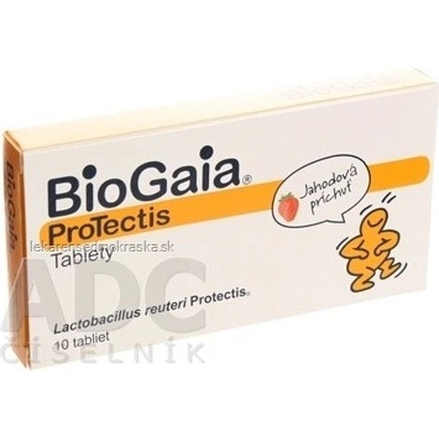 BioGaia ProTectis 1×10 pieces, chewable tablets - strawberry flavor