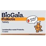 BioGaia ProTectis 1×10 stuks, kauwtabletten - aardbeiensmaak BioGaia ProTectis 1×10 stuks, kauwtabletten - aardbeiensmaak