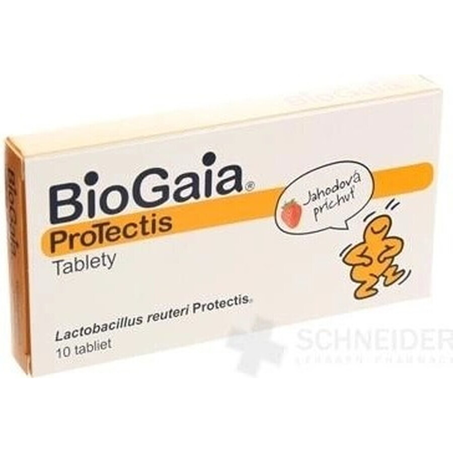 BioGaia ProTectis 1×10 pieces, chewable tablets - strawberry flavor