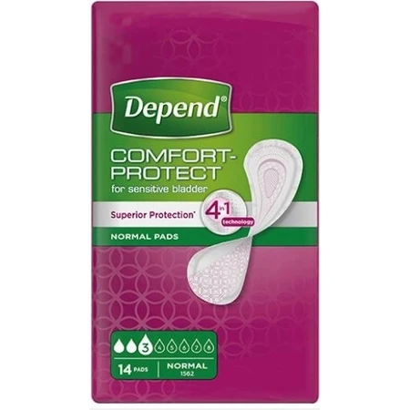 DEPEND NORMAL 1×14 st, incontinentiemateriaal 9×25 cm