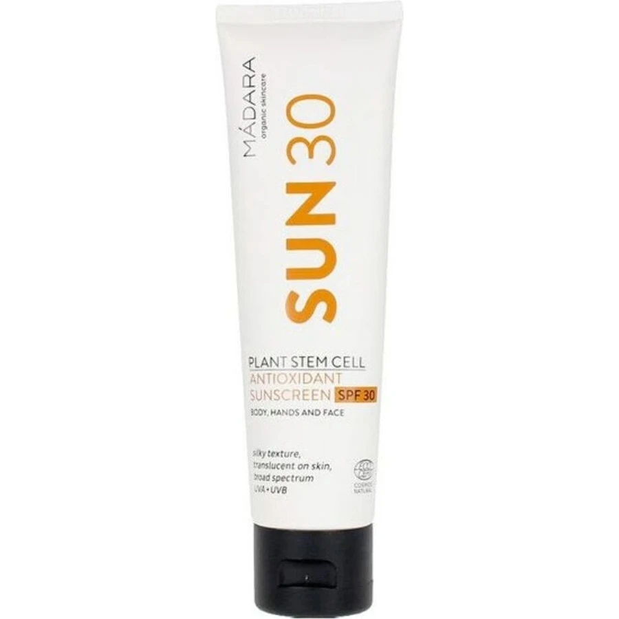 Mádara Sunscreen with Plant Stem Cells and Antioxidants SPF 31 1×100 ml, certified natural sunscreen