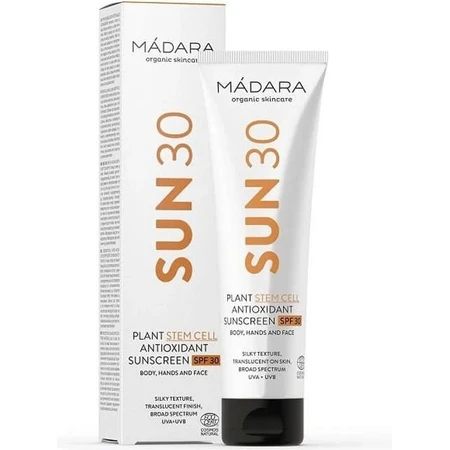 Mádara Sunscreen with Plant Stem Cells and Antioxidants SPF 31 1×100 ml, certified natural sunscreen