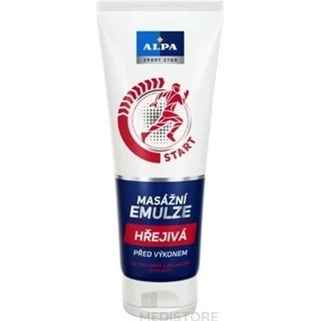 ALPA SportStar EMULSION MASAJE CALENTADOR 1×210 ml, inicio - antes del ejercicio
