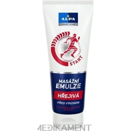 ALPA SportStar EMULSION MASAJE CALENTADOR 1×210 ml, inicio - antes del ejercicio