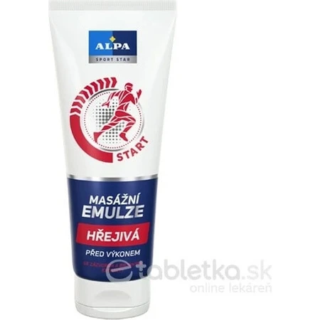 ALPA SportStar EMULSION MASAJE CALENTADOR 1×210 ml, inicio - antes del ejercicio