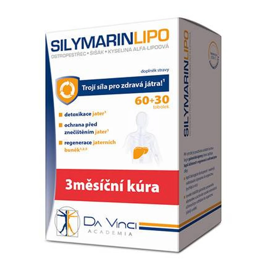 DA VINCI Silimarina LIPO 60+30 tbl 1×60+30 tbl, complemento alimenticio