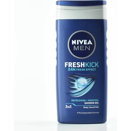 NIVEA Men Cool Kick Shower Gel 250ml 1×250ml 1×250ml, effet rafraîchissant
