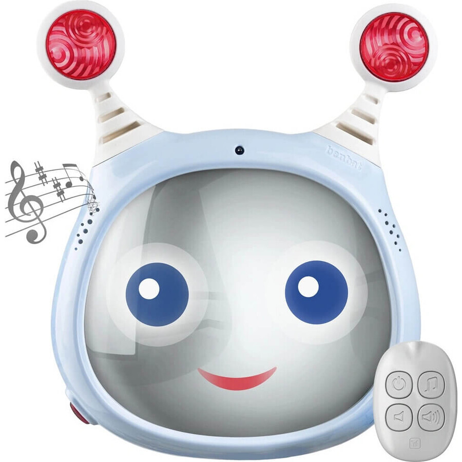BENBAT Specchio attivo per auto con melodie Oly Blue 0m+ 1×1 pz, specchio per bambini