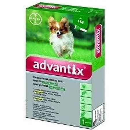 Advantix Spot-on para perros de hasta 4 kg 4×0,4 ml, pipeta