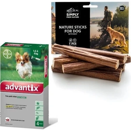 Advantix Spot-on para perros de hasta 4 kg 4×0,4 ml, pipeta