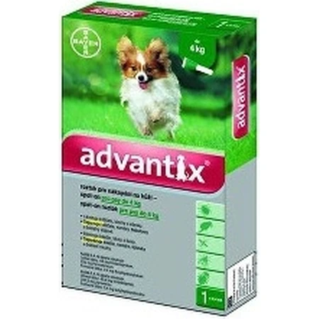 Advantix Spot-on para perros de hasta 4 kg 4×0,4 ml, pipeta