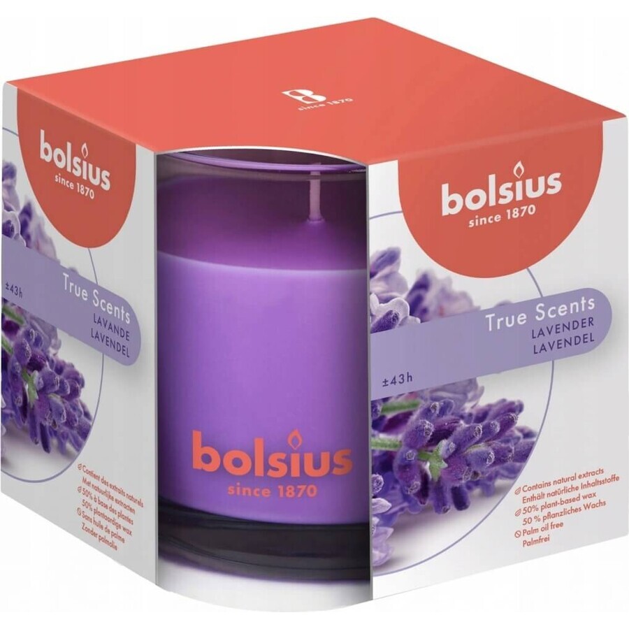 Bolsius Aromatic 2.0 Sticlă 95x95mm Lavanda, lumânare parfumată 1×1 buc, lumânare parfumată Bolsius Aromatic 2.0 Sticlă 95x95mm Lavanda, lumânare parfumată 1×1 buc, lumânare parfumată