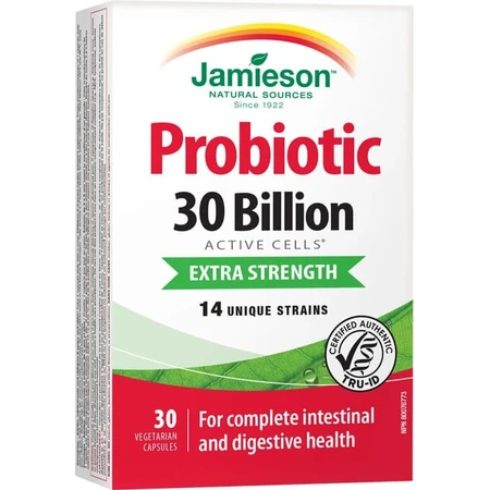 JAMIESON PROBIOTIC PROBIOTIC 30 BILLION 1×30 cps, mélange de cultures bactériennes