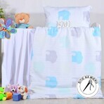 EMI cotton baby elephant baby bed linen turquoise 130x90 + 65x45