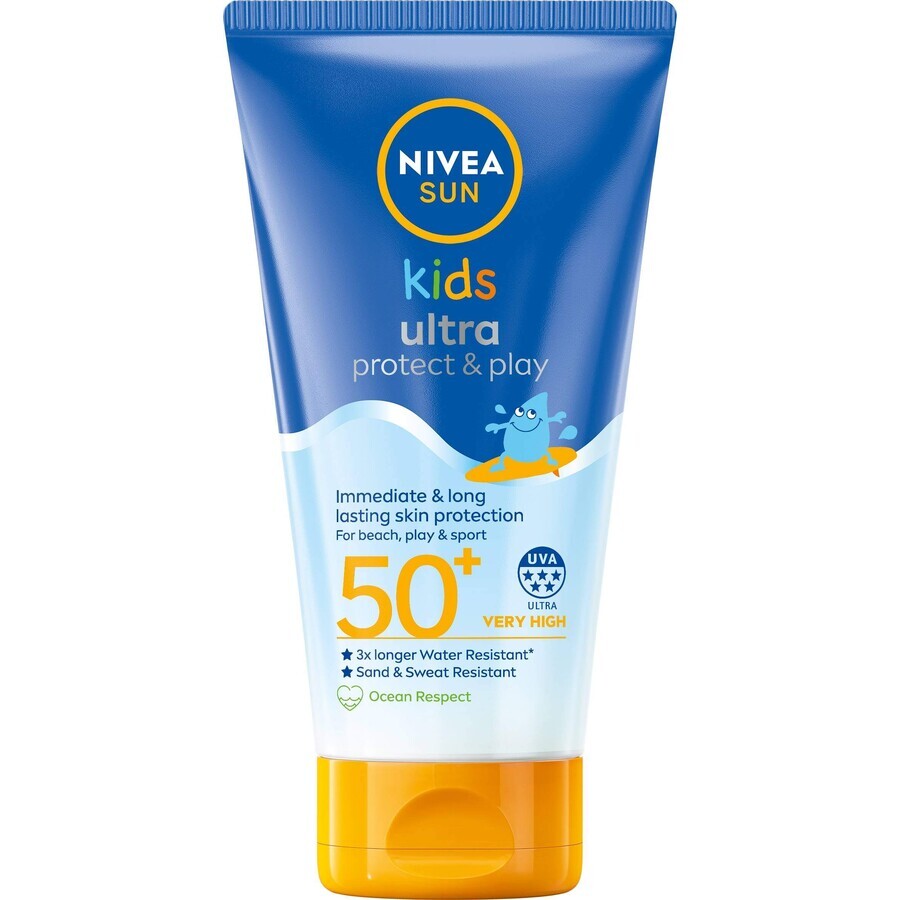 Nivea Sun Baby Lotion Protect&Play OF 50+ 1×150 ml, lozione solare per bambini