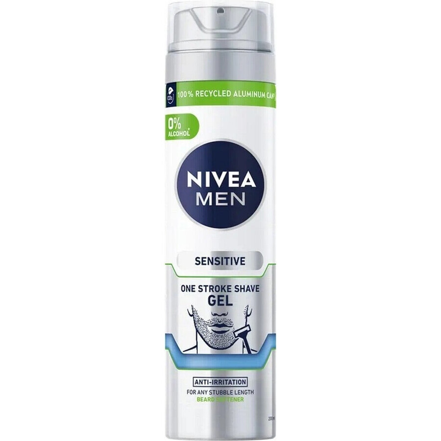 NIVEA Men Sensitive Shave 3 Day Beard Gel 1×200 ml, shaving gel