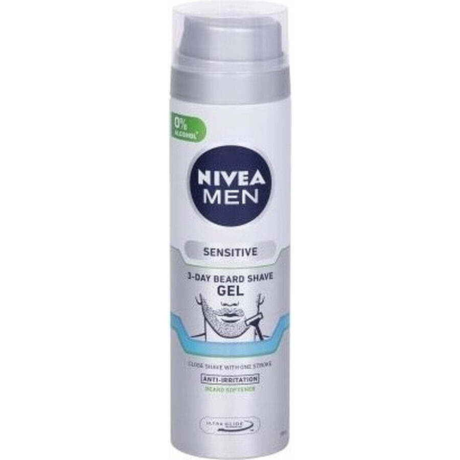 NIVEA Men Sensitive Shave 3 Day Beard Gel 1×200 ml, shaving gel