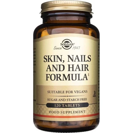 Solgar Skin, Nails & Hair Formula voor huid, haar en nagels 120 tabletten 1×120 tbl, voedingssupplement