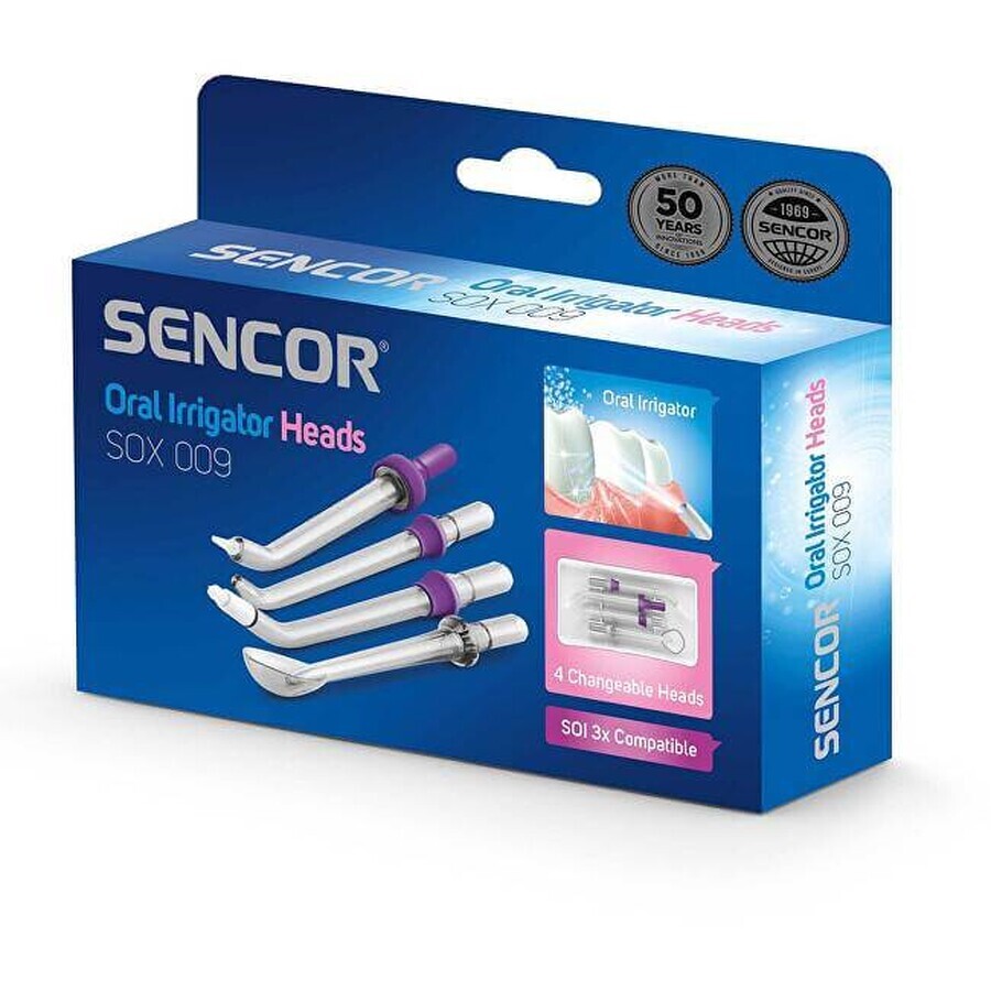 SENCOR SOX 009 SOX TESTS 1×33 pcs, replacement heads for oral douche