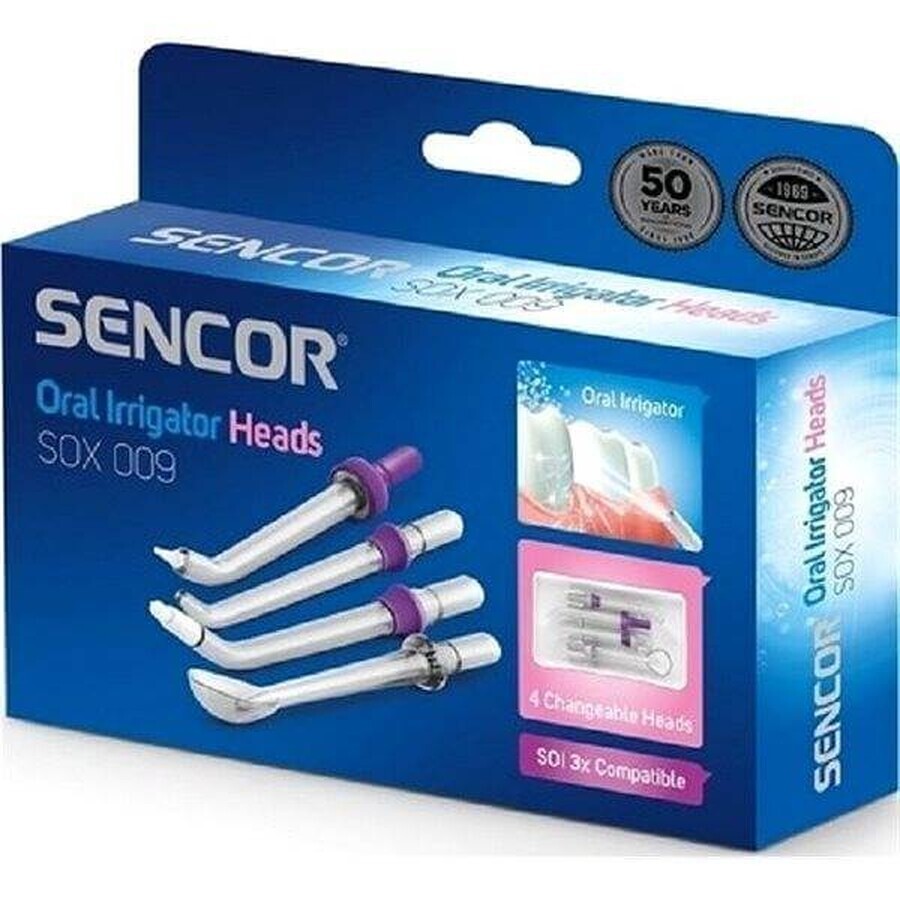 SENCOR SOX 009 SOX TESTS 1×33 pcs, replacement heads for oral douche