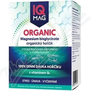 IQ Mag ORGANIC Mg+B6 1×90 stuks, voedingssupplement