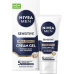 Nivea Men Gelcrème voor gevoelige huid en baard 1×50 ml, gezichtsgel Nivea Men Gelcrème voor gevoelige huid en baard 1×50 ml, gezichtsgel