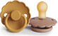 Gummi-Schnuller FRIGG Daisy Honey Gold/Rose Gold 1&#215;2 St&#252;ck, f&#252;r Kinder von 0-6 m