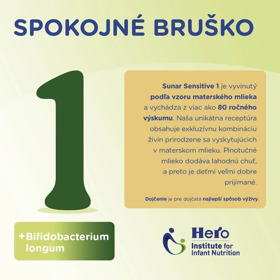 Sunar Sensitive 1 1 x 500 g, formulă pentru sugari pentru sugari de la naștere