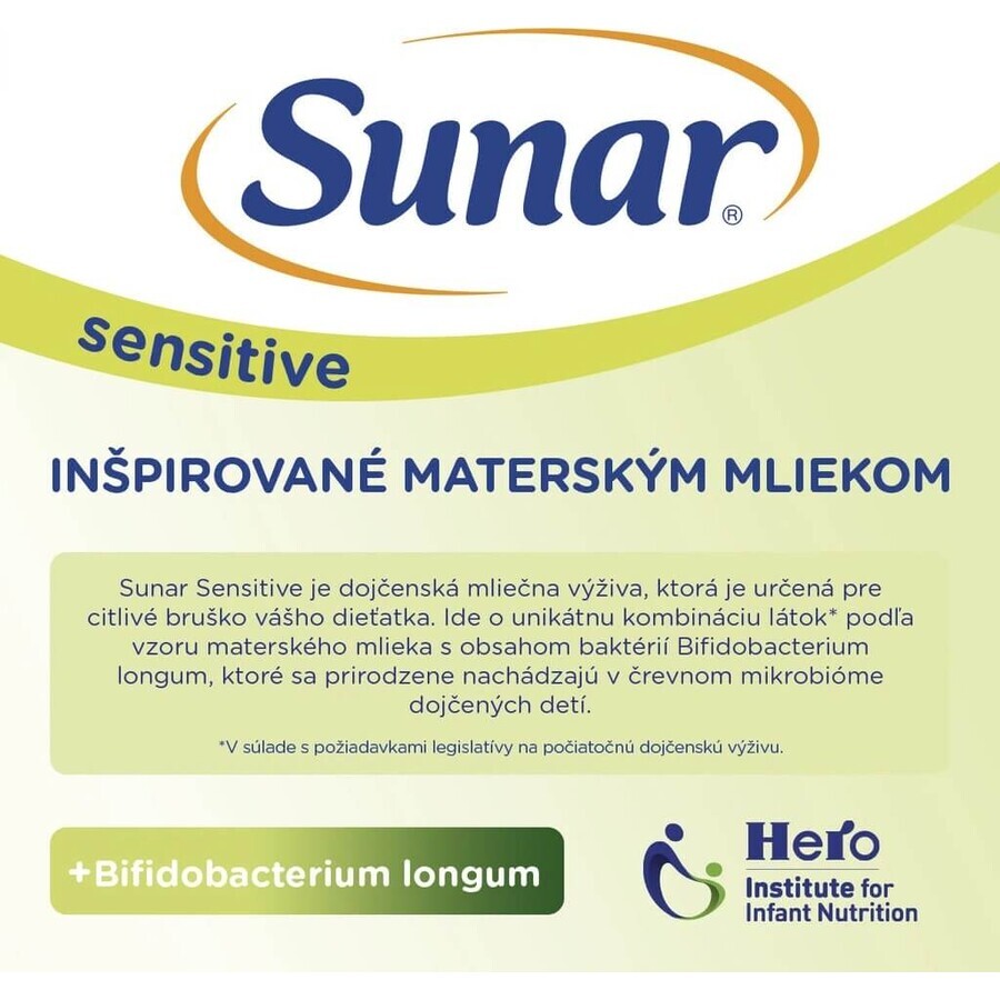 Sunar Sensitive 1 1 x 500 g, formulă pentru sugari pentru sugari de la naștere