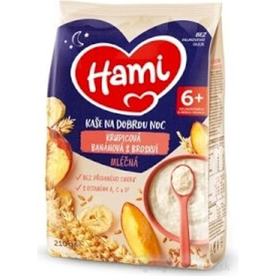 Winkel op HAMI Bananen- en griesmeelpap met perziken 1×210 g, griesmeelpap HAMI Bananen- en griesmeelpap met perziken 1×210 g, griesmeelpap