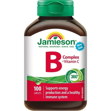 JAMIESON B-COMPLEX CON VITAMINA C 1×100 tbl, b-complex