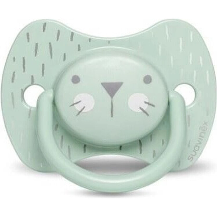Suavinex Soother Prem Hygge +18 Fuzzies Verde 1 buc 1×1 buc, suzetă