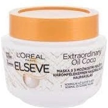 L'Oréal Paris Elseve Elseve Aceite Extraordinario Mascarilla de Coco, 300 ml 1×300 ml mascarilla