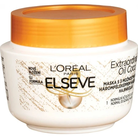 L'Oréal Paris Elseve Elseve Aceite Extraordinario Mascarilla de Coco, 300 ml 1×300 ml mascarilla
