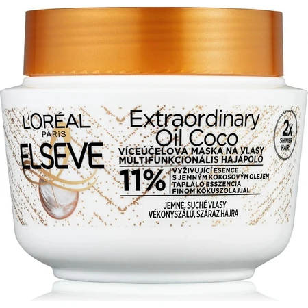 L'Oréal Paris Elseve Elseve Aceite Extraordinario Mascarilla de Coco, 300 ml 1×300 ml mascarilla