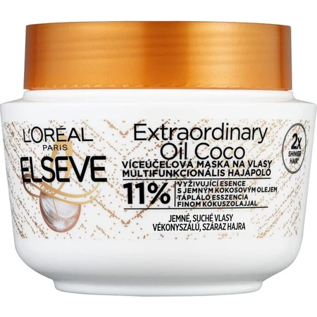 L'Oréal Paris Elseve Elseve Aceite Extraordinario Mascarilla de Coco, 300 ml 1×300 ml mascarilla
