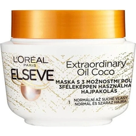 L'Oréal Paris Elseve Elseve Aceite Extraordinario Mascarilla de Coco, 300 ml 1×300 ml mascarilla