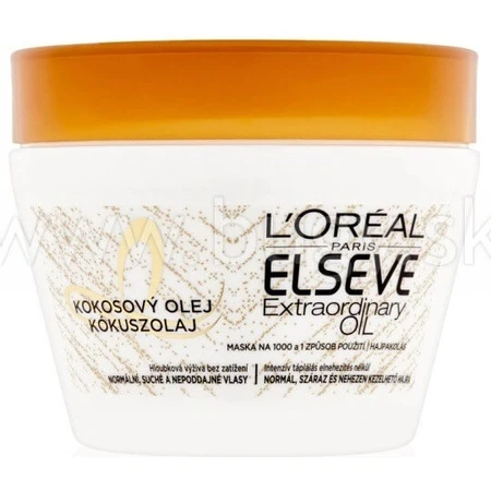 L'Oréal Paris Elseve Elseve Aceite Extraordinario Mascarilla de Coco, 300 ml 1×300 ml mascarilla