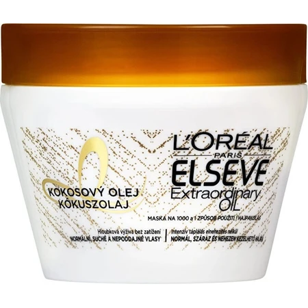 L'Oréal Paris Elseve Elseve Aceite Extraordinario Mascarilla de Coco, 300 ml 1×300 ml mascarilla