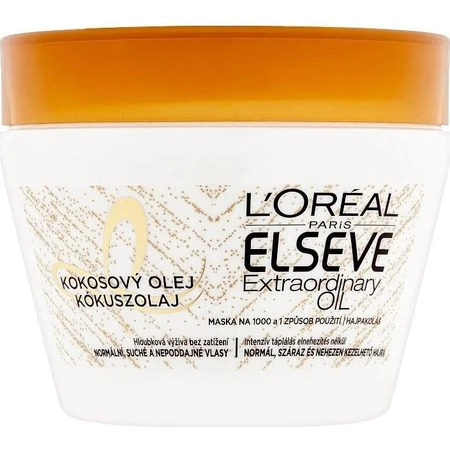 L'Oréal Paris Elseve Elseve Aceite Extraordinario Mascarilla de Coco, 300 ml 1×300 ml mascarilla