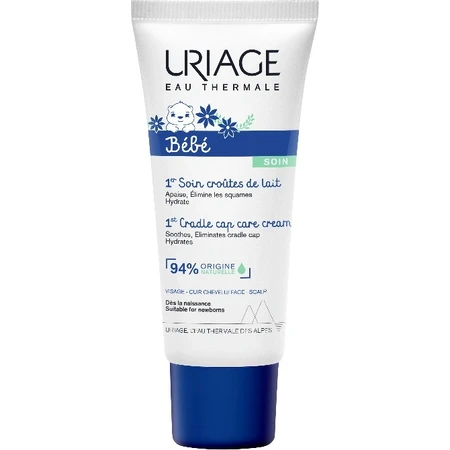 URIAGE BÉBÉ 1st Cradle Cap Care Cream, 40ml 1×40 ml, Mariendistel-Creme