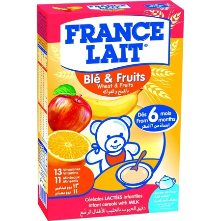 FRANCIA LAIT gachas de trigo con leche y fruta 1×250g, gachas de leche