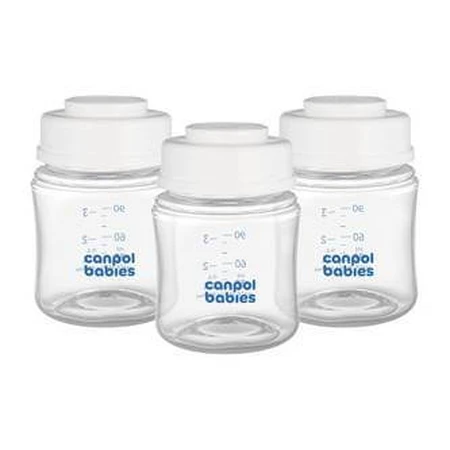 Canpol Babies Flaschenset zur Aufbewahrung von Muttermilch 3x120ml 1×1Stk, Flaschenset