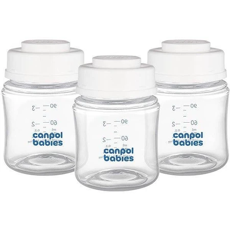 Canpol Babies Flaschenset zur Aufbewahrung von Muttermilch 3x120ml 1×1Stk, Flaschenset