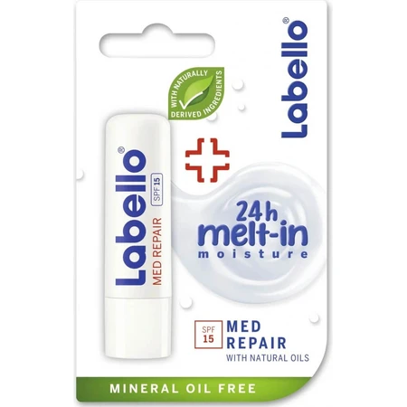 Labello MED REPAIR SPF 15 4×8 g, lippenbalsem