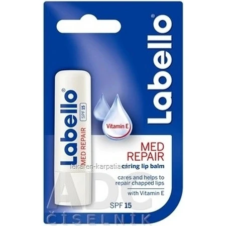 Labello MED REPAIR SPF 15 4×8 g, lippenbalsem