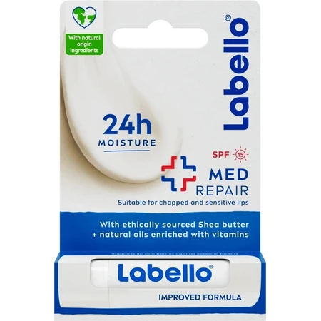 Labello MED REPAIR SPF 15 4×8 g, lippenbalsem