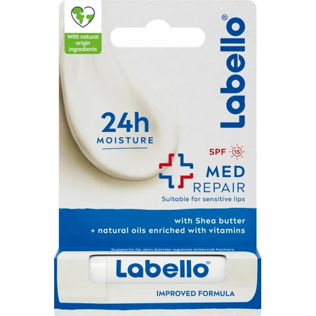 Labello MED REPAIR SPF 15 4×8 g, lippenbalsem