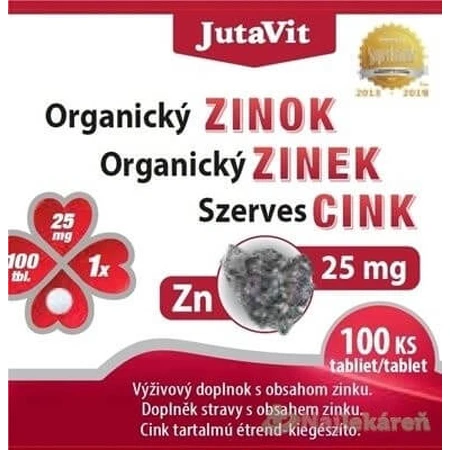 JutaVit Bio-Zink 25 mg 1×100 tbl, Nahrungsergänzungsmittel